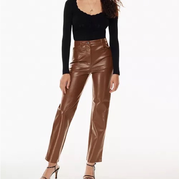Pants & Jumpsuits Aritzia Leather Pants Poshmark